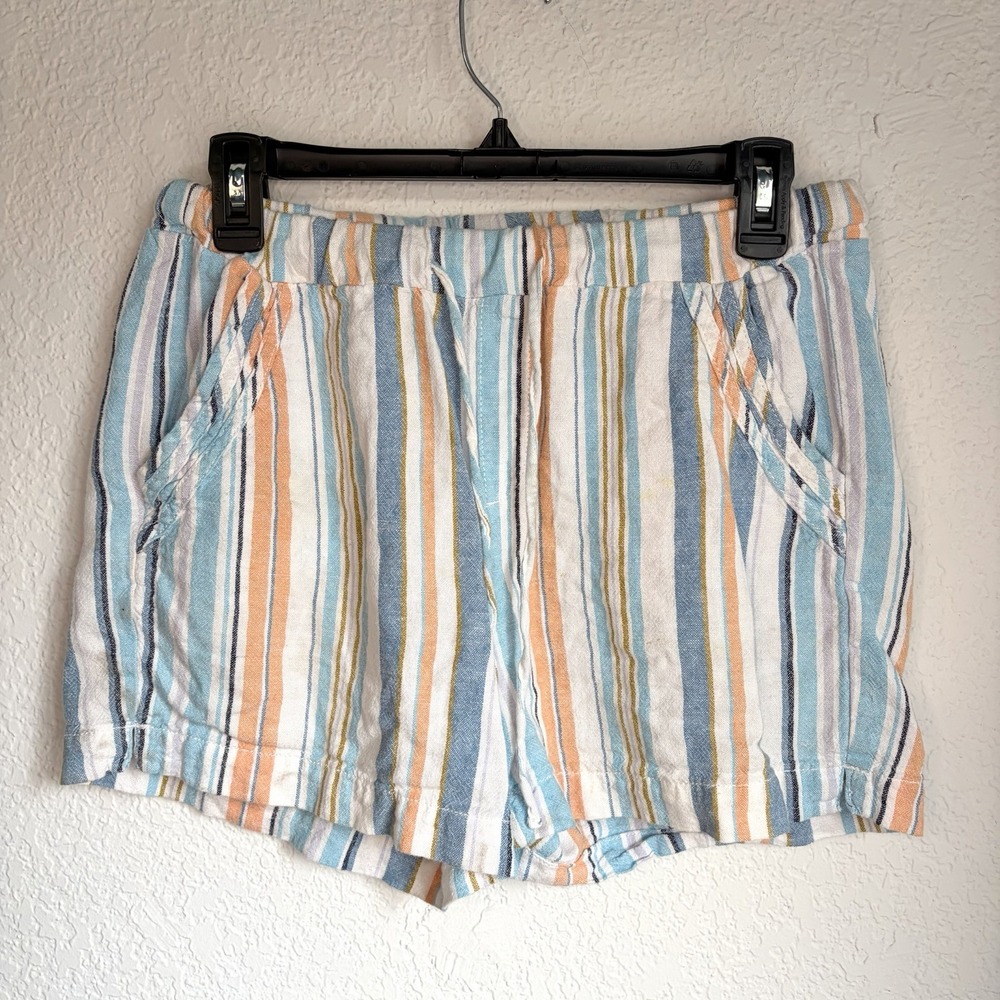 Briggs Beach Resort Vacay Striped Cotton Preppy Shorts Women's Size Small